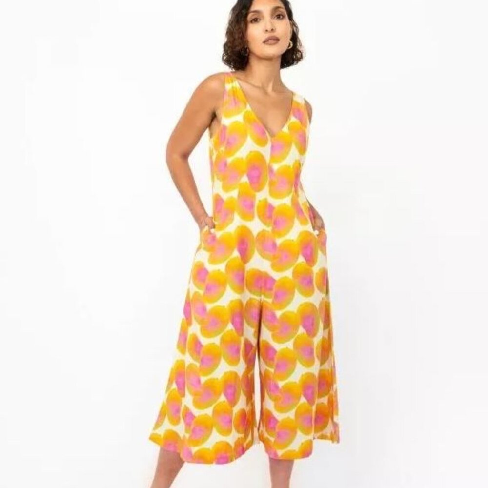 Mixed by Nasrin Blush Mango Wide Leg Jumpsuit